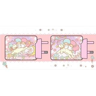 動漫工房 Little Twin Star LARGE PINK 4Ports USB旅行充電器